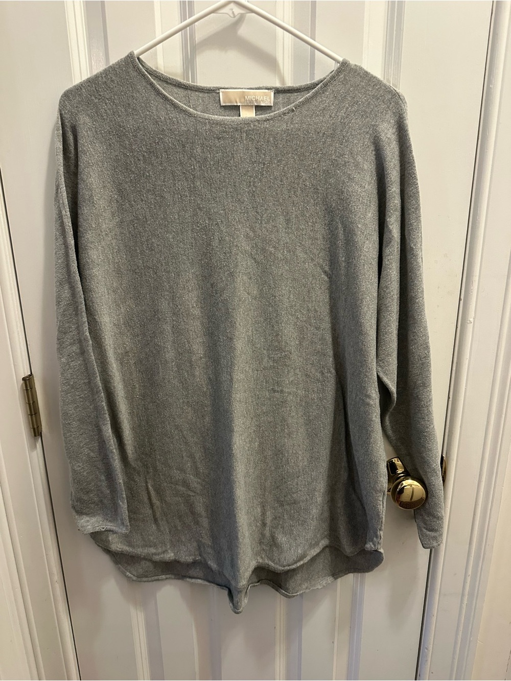 🍎 Michael Kors Lightweight Gray Crewneck Sweater